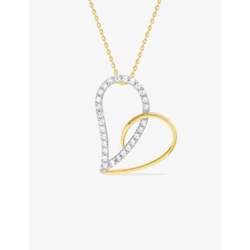Collier oxyde de ziconium plaqué or+rh