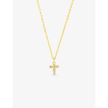 Collier oxyde de ziconium plaqué or