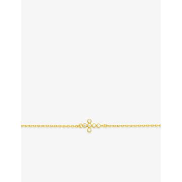 Bracelet motif croix oxyde de ziconium plaqué or