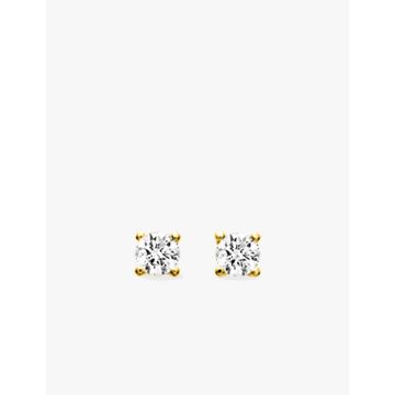 Boucles d'oreilles clou oxyde de ziconium plaqué or
