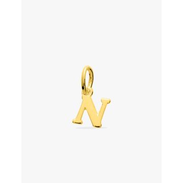 Pendentif lettre N plaqué or
