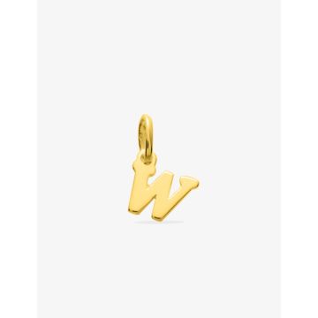 Pendentif lettre W plaqué or