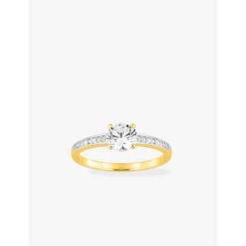 Bague oxyde de ziconium plaqué or