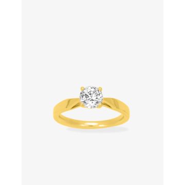 Bague oxyde de ziconium plaqué or