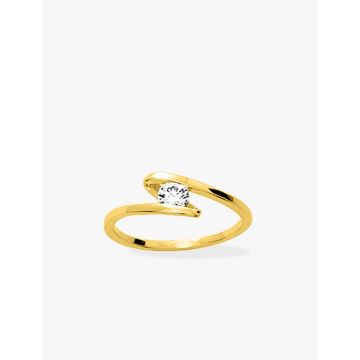 Bague oxyde de ziconium plaqué or