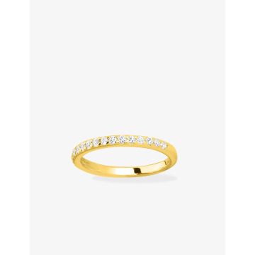 Bague oxyde de ziconium plaqué or