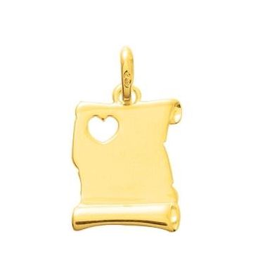 Pendentif parchemin plaqué or