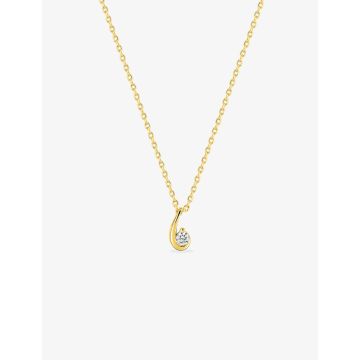 Collier oxyde de ziconium plaqué or