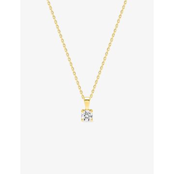 Collier oxyde de ziconium plaqué or