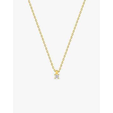 Collier oxyde de ziconium plaqué or
