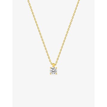 Collier oxyde de ziconium plaqué or