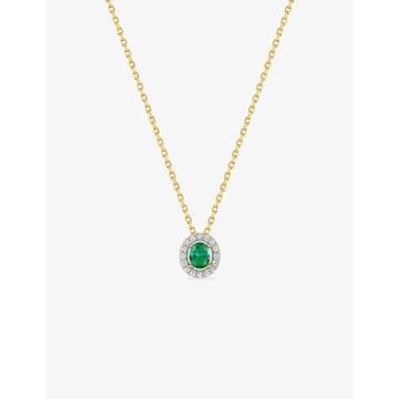 Collier oxyde de ziconium vrt plaqué or