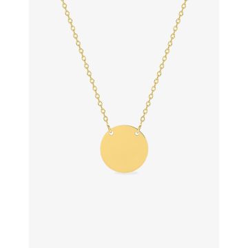 Collier à-graver jeton 15mm plaqué or