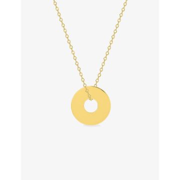 Collier à-graver jeton plaqué or