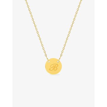 Collier à-graver jeton 12mm plaqué or
