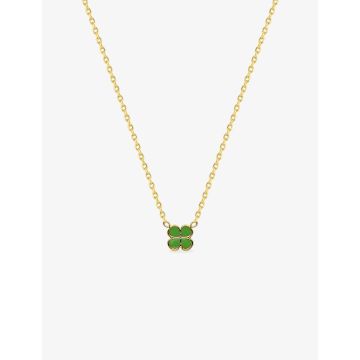 Collier laque vrt plaqué or