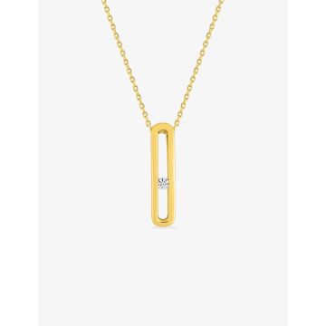 Collier oxyde de ziconium plaqué or