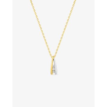 Collier oxyde de ziconium plaqué or