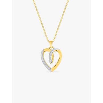 Collier oxyde de ziconium plaqué or+rh