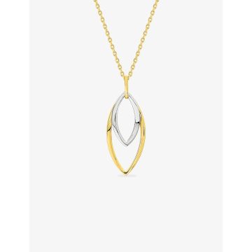 Collier plaqué or bicolore