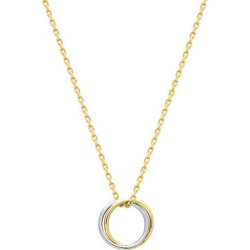 Collier plaqué or bicolore