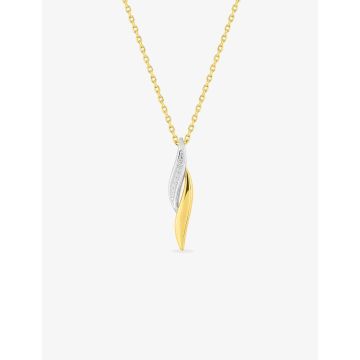 Collier plaqué or+rh