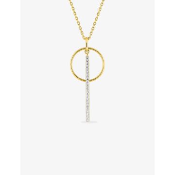 Collier oxyde de ziconium plaqué or