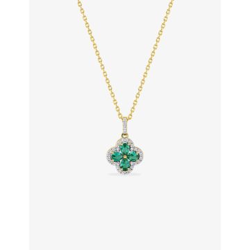 Collier oxyde de ziconium vrt+blanc plaqué or