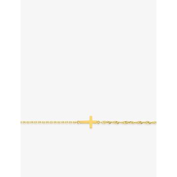 Bracelet motif croix plaqué or