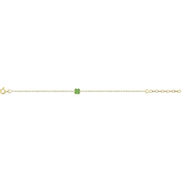 Bracelet souple laque vrt plaqué or