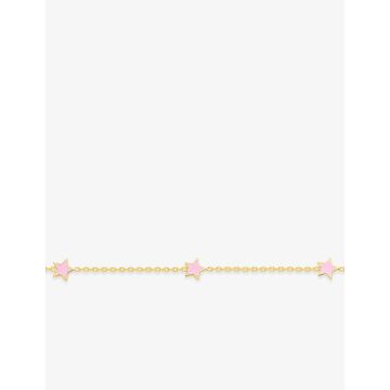 Bracelet laque rose plaqué or