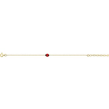 Bracelet laque rouge plaqué or