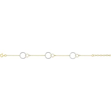 Bracelet plaqué or bicolore