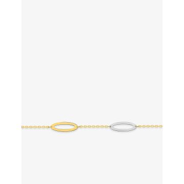 Bracelet plaqué or bicolore