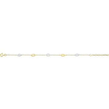 Bracelet plaqué or bicolore