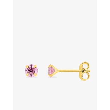 Boucles d'oreilles clou oxyde de ziconium couleur plaqué or
