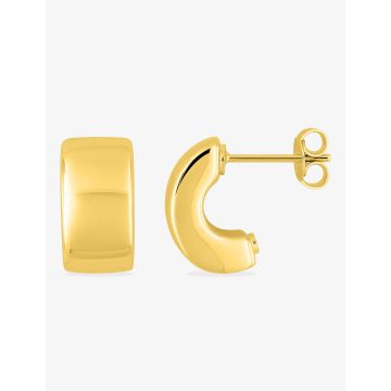 Boucles d'oreilles demi-créolles électroform plaqué or
