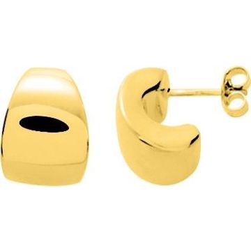 Boucles d'oreilles demi-créolles électroform plaqué or