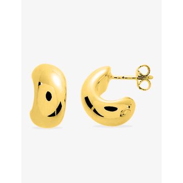 Boucles d'oreilles demi-créolles électroform plaqué or