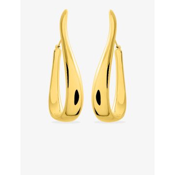 Boucles d'oreilles créolles électroform plaqué or