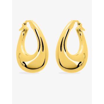 Boucles d'oreilles créolles électroform plaqué or