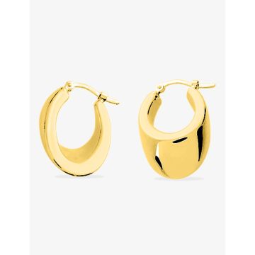 Boucles d'oreilles créolles électroform plaqué or
