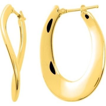 Boucles d'oreilles créolles électroform plaqué or