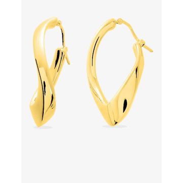 Boucles d'oreilles créolles électroform plaqué or