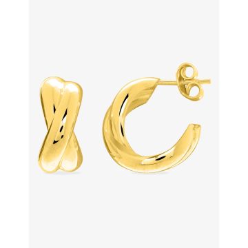 Boucles d'oreilles demi-créolles plaqué or