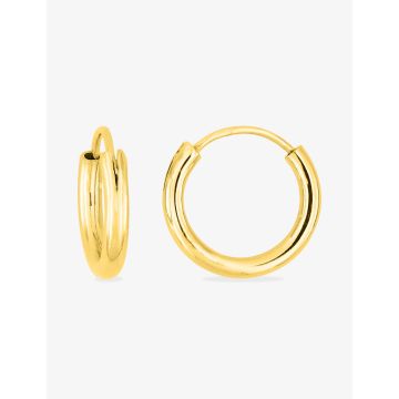 Boucles d'oreilles créolles 14mm plaqué or