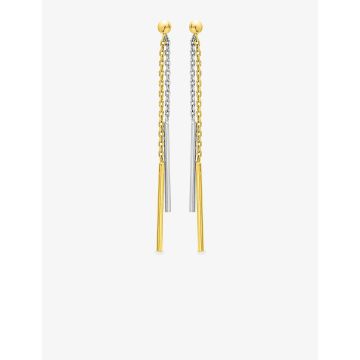 Boucles d'oreilles pdt plaqué or bicolore