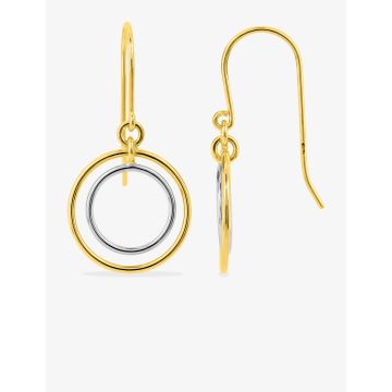 Boucles d'oreilles croch plaqué or bicolore