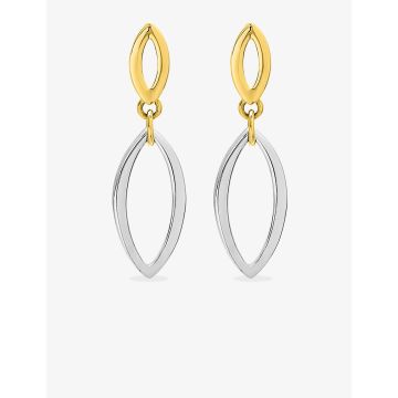 Boucles d'oreilles pdt plaqué or bicolore
