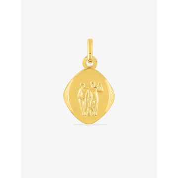 Pendentif zodiaque Gémeaux plaqué or
